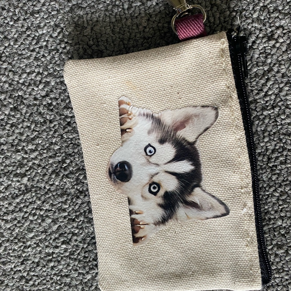 zippered  Coin accessory Pouch with Dog pick one - Picture 12 of 13